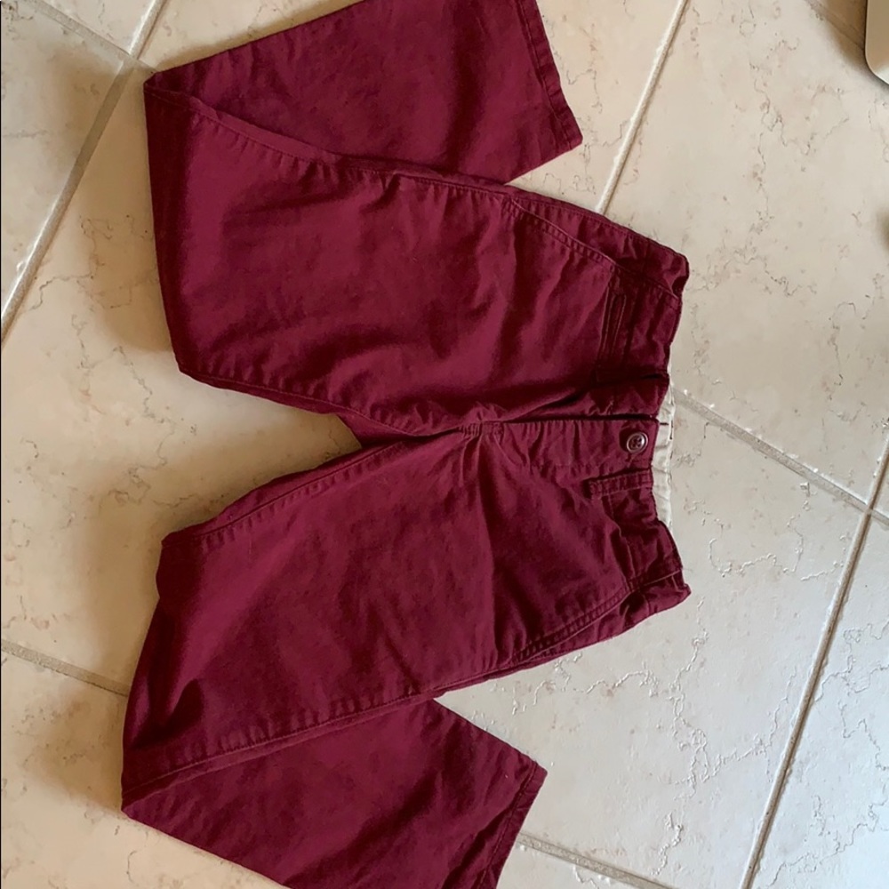 Boy 7 slim gap maroon khaki pants - worn 1x!